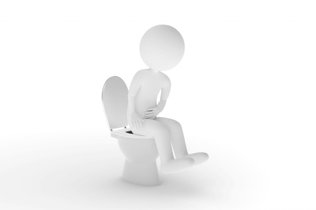 IBS - Clay character who is sitting on the toilet with acute abdominal pain. ID 97797687 © Dteurope | Dreamstime.com